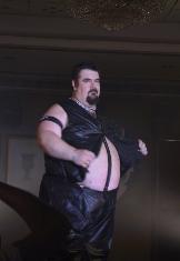 Then I took off the Leather Coat, and opened my Leather Vest...
