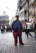 Me, in cobblestone sqaure of Brussels, Belgium