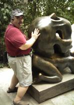 Me fucking around with a statue near the Castle of Prague in Czech Republic